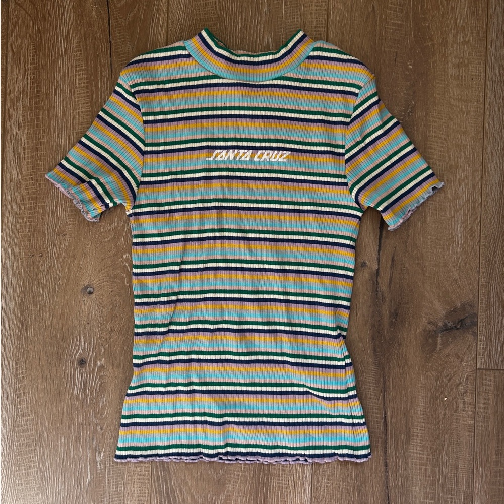 SANTA CRUZ - multicoloured striped crop top